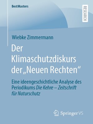 cover image of Der Klimaschutzdiskurs der „Neuen Rechten"